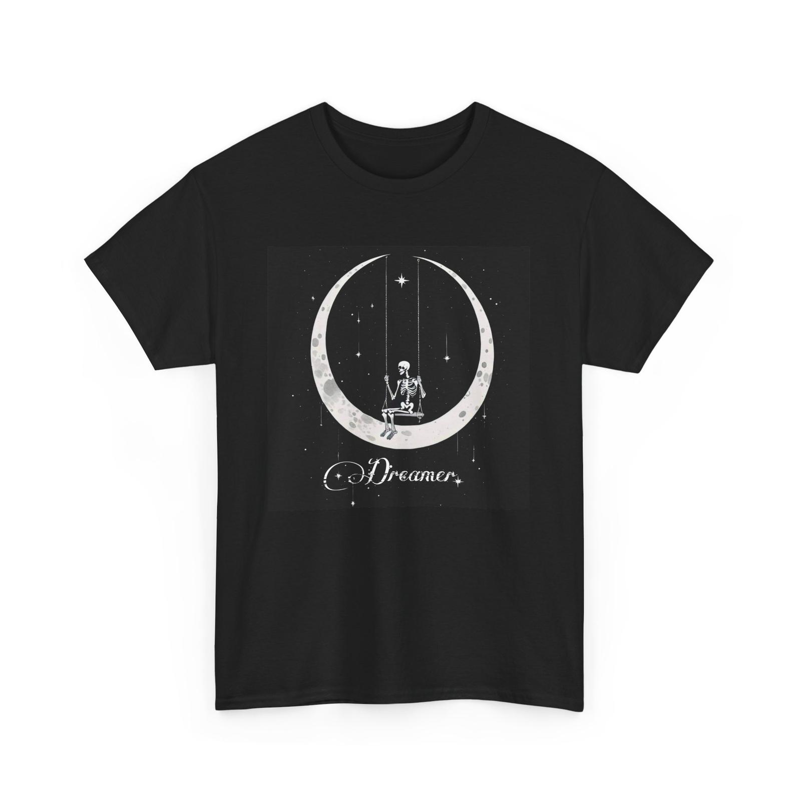Dreamer Tee Skeleton On A Moon Swing Unisex T-Shirt Vibes XXXXL