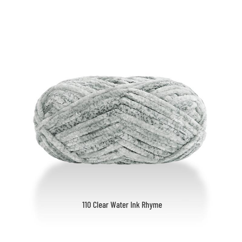 Jiate Snowball Chenille Yarn: Cozy, Thick, Fluffy Yarn for DIY Crochet, Gold Velvet Knit, Shoes, and Scarf Projects.