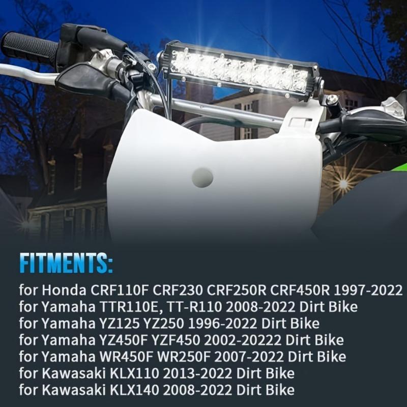 Motorcycle LED Headlight Light Bar Kit with Mounting Bracket Switch Wiring For Universal Most 7/8" Handlebar Dirt Pit Bike
