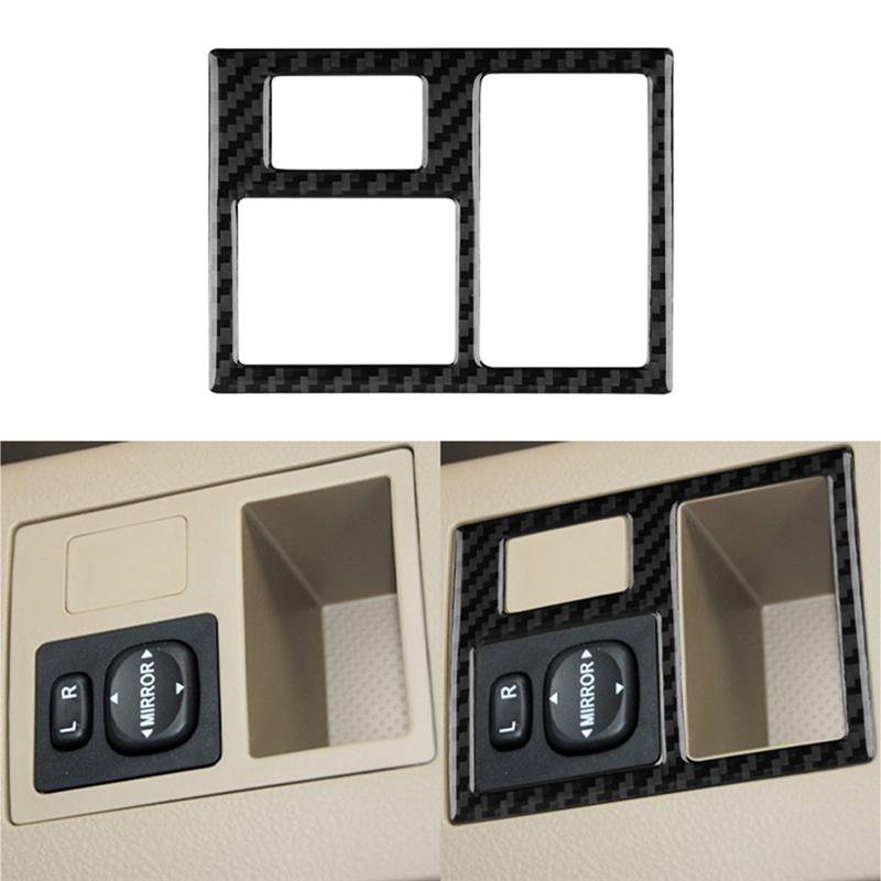 For Toyota RAV4 Car Interior Button Panel Decoration Protection Carbon Fiber Sticker 2006-2012 Car Styling Accessories