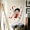 betty boop Wall Tapestry Aesthetic Wall Hanging Printed Fabric Blanket Decorative Tapestries for Bedroom Living Room Home Decor