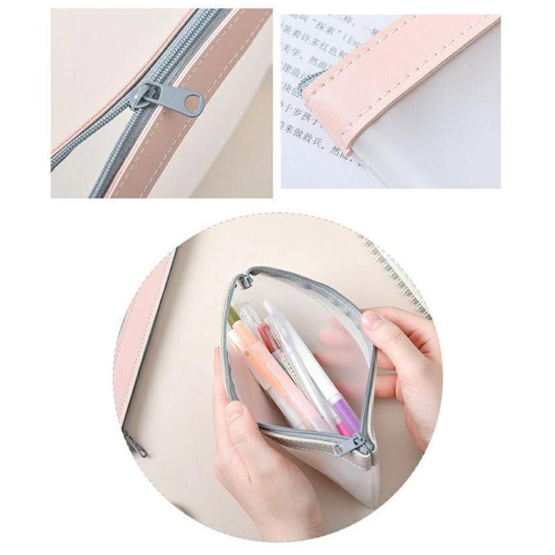 Pencil Case Pen Case Zipper Pouch Clear Stationery Bag Pencil Holder Pencil Bag for Ballpoint Pens Markers Erasers