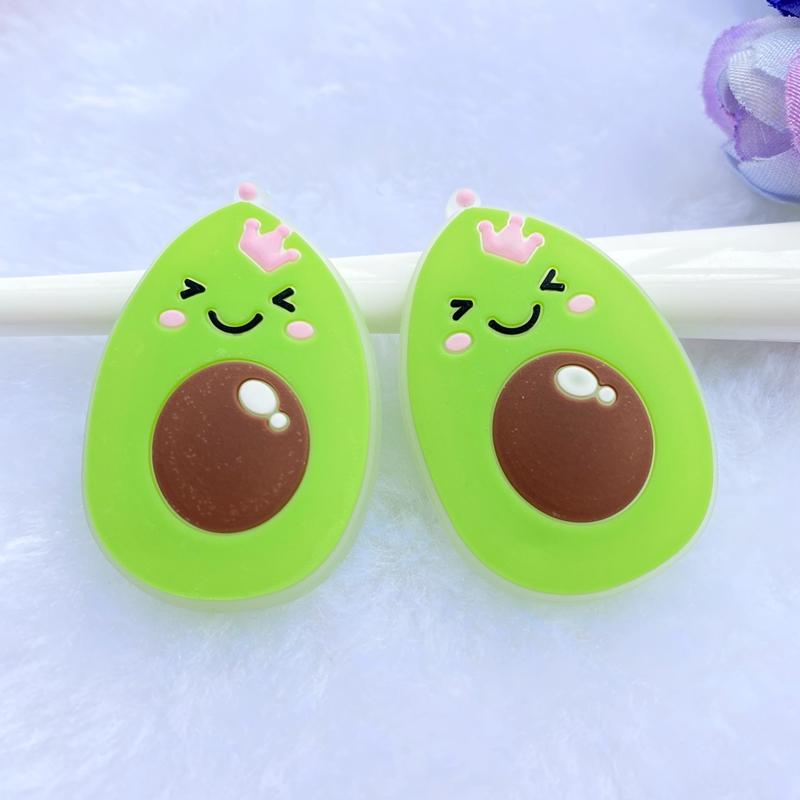8pcs cute PVC Mixed Luminous fruit flexible glue Flat back DIY Scrapbook Embellishment Phone Craft Decoration D93A