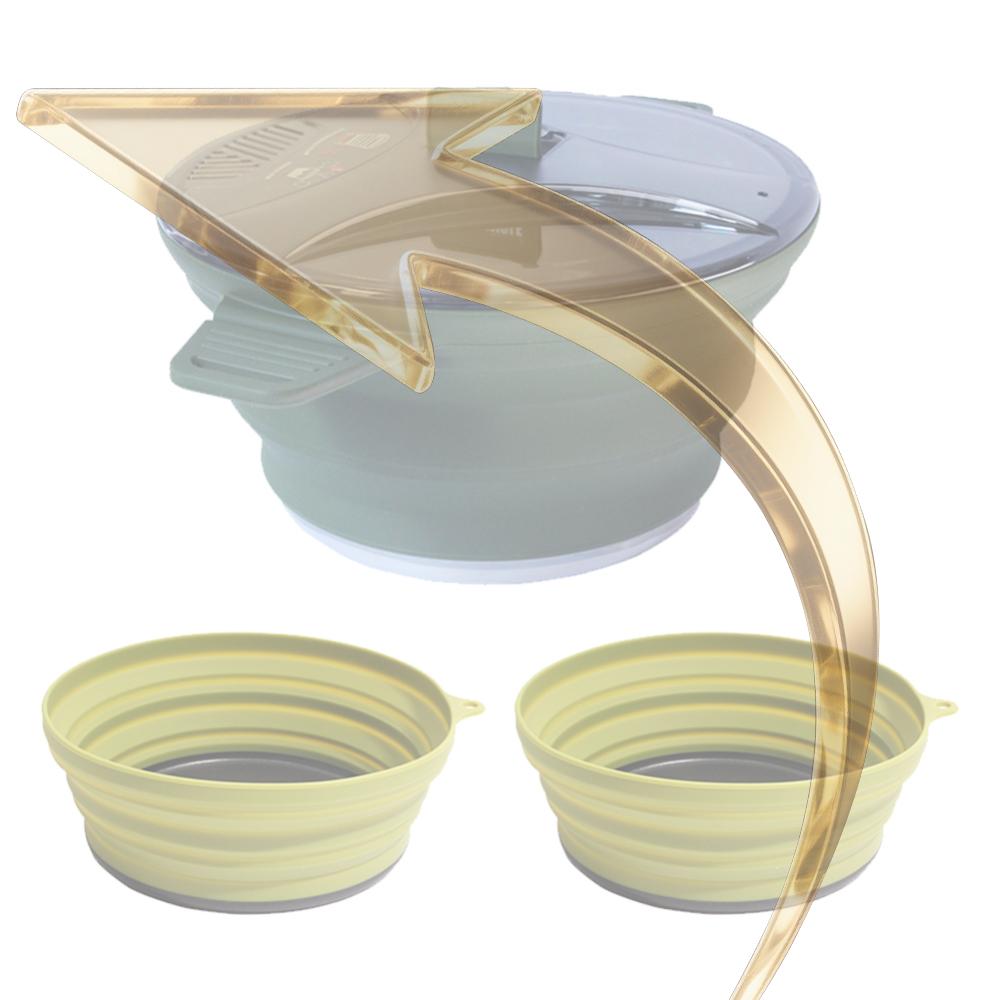 

Silicone Folding Pot with 2 Folding Bowls Heat Resistant Foldable Camping Pot Stainless Steel for Hiking Backpacking China Mainland
