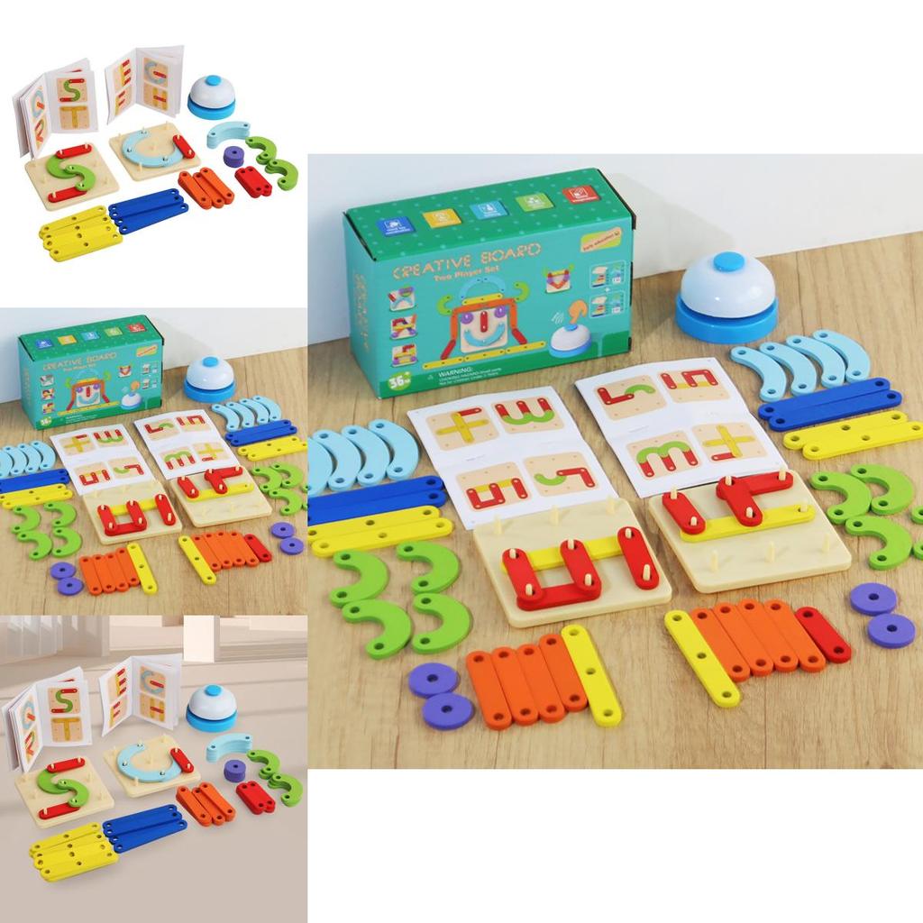 Wooden Puzzle Battle Board With Color Recognition For Kids Learning And Cognitive Development