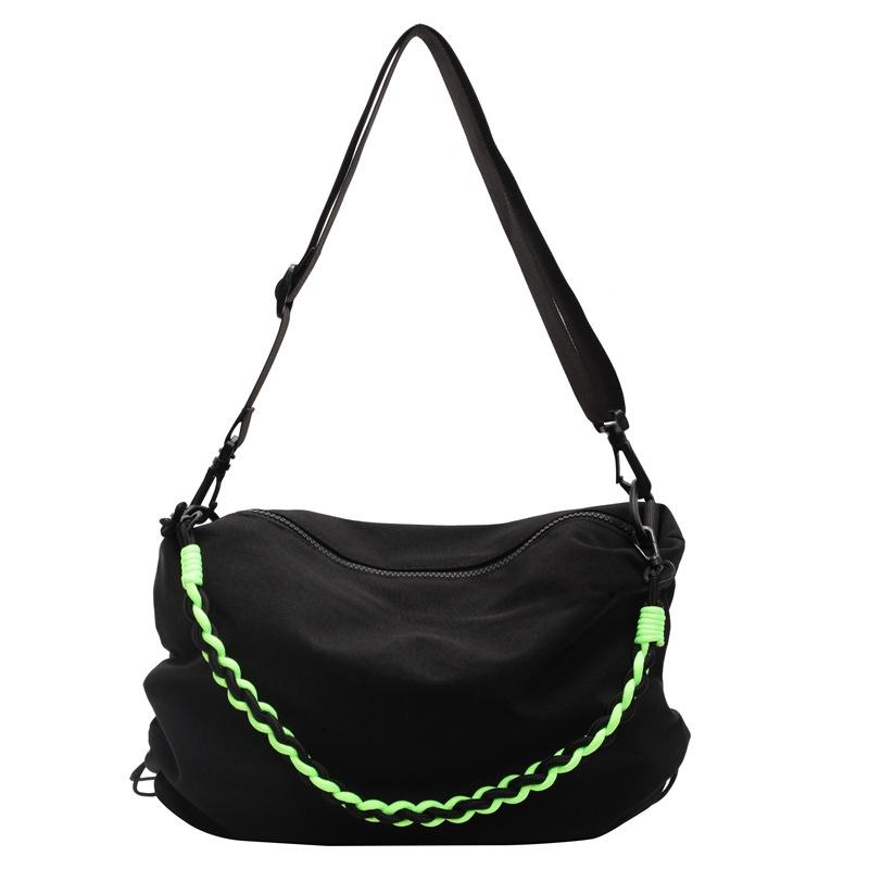 Japanese versatile messenger bag Korean version of simple solid color portable shoulder bag trendy couple underarm tote bag