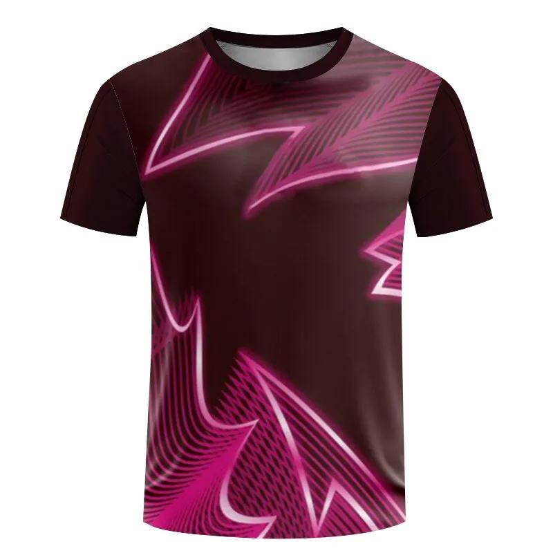 Fashion Table Tennis Sports T Shirts Summer Casual Short Sleeve Men Women 3D Printed T-shirts Loose Quick Dry Breathable Tees
