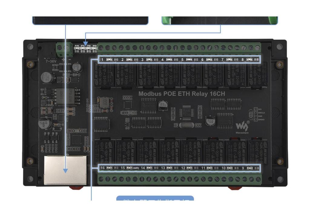 16-Kanal Ethernet-Relaismodul mit Modbus RTU/TCP und Isolationsschutz