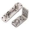 Concealed Door Hinge 180 Degree Rotation 600lbs Load Bearing Silver Brushed Stainless Steel Heavy