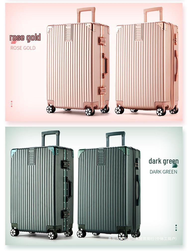 Aluminiowa walizka na kółkach męska i damska z uniwersalnymi kółkami i zamkiem szyfrowym - 20" i 24"