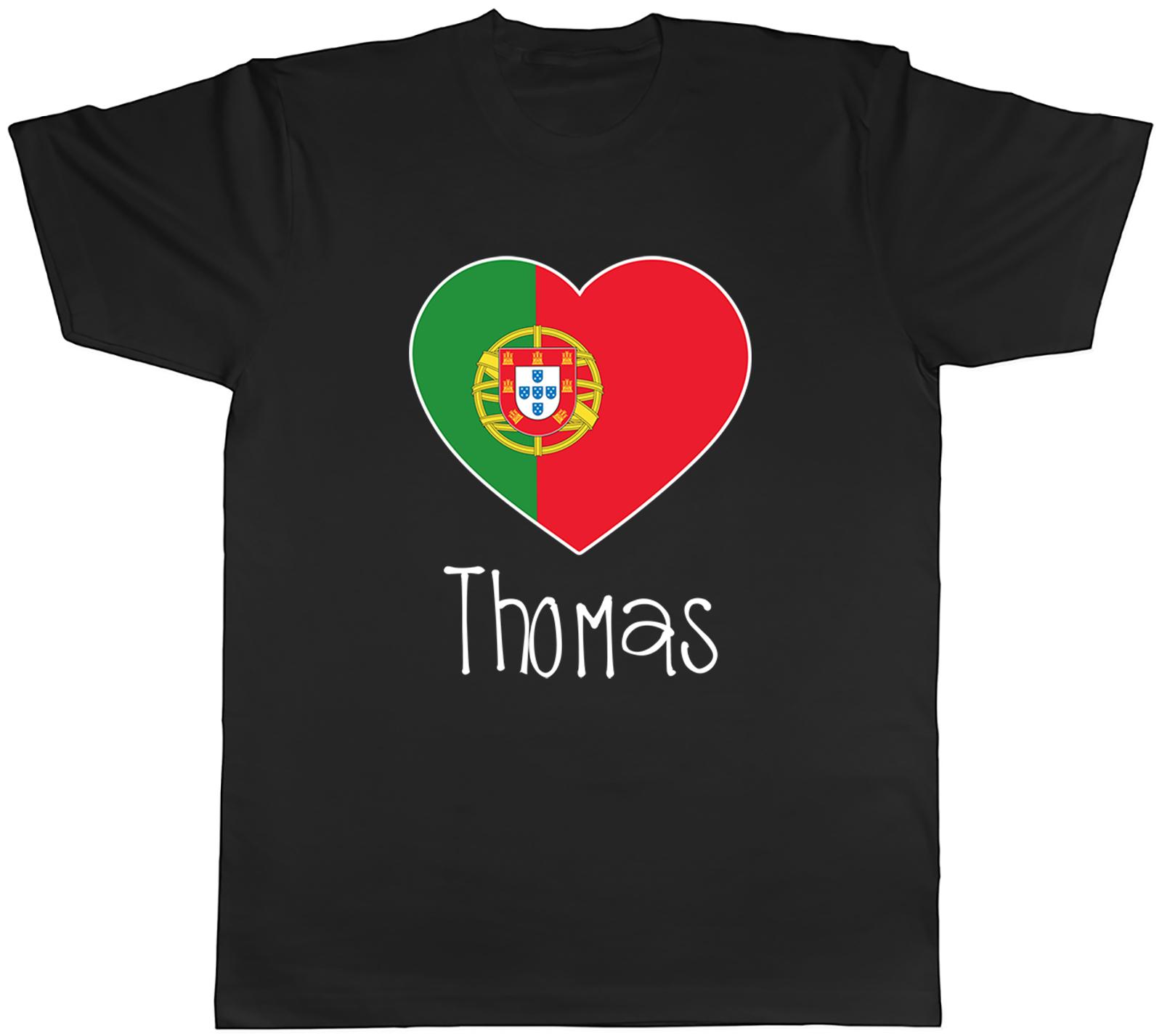 Personalised Love Portugal Football Supporter Unisexs TShirt Tee Gift Top S