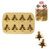 Les Trésors De Lily [Q4397] - Gold 'Fir Trees' Silicone Mold - 26x17x3 Cm (8 Fir Trees)