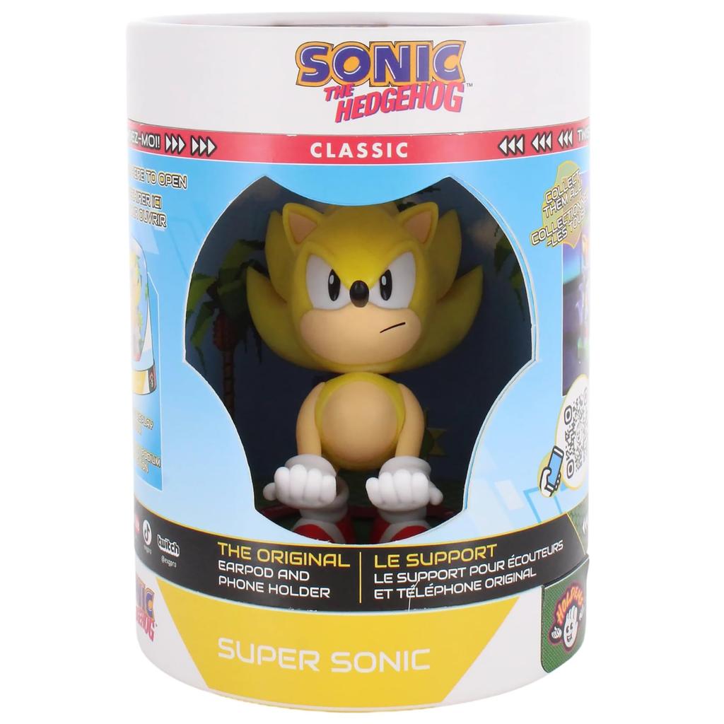 SEGA Super Sonic øretelefoner telefonkabel Guy Mini Collector med en klassisk lisensiert figur [Utsøkt spill] Hold'em - - & Holder, Stand, Twist, Sonic,