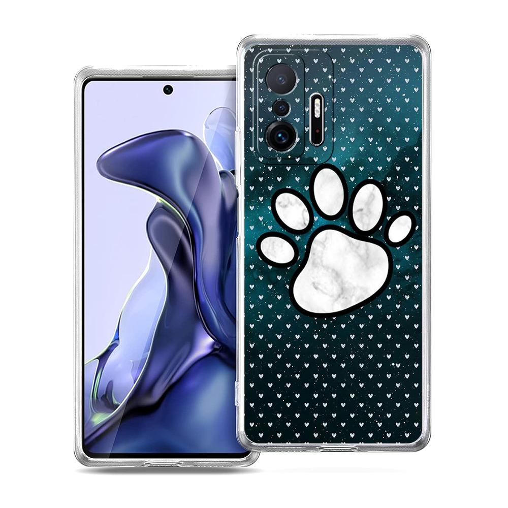 Dog Footprint Paw Cute Phone Case for Xiaomi Mi Poco F3 X3 X4 GT NFC M3 M4 11 Ultra 12 11X 11i Pro Lite 5G TPU Transparent Cover