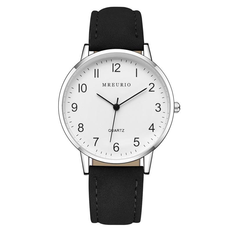 Digital Exam-Specific Leather Strap Watch Set: Men's and Women's Pair