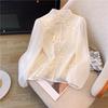 Chinese Style Women's Shirt Summer Vintage Embroidery Blouses Loose Long Sleeves Women Fashion Clothing