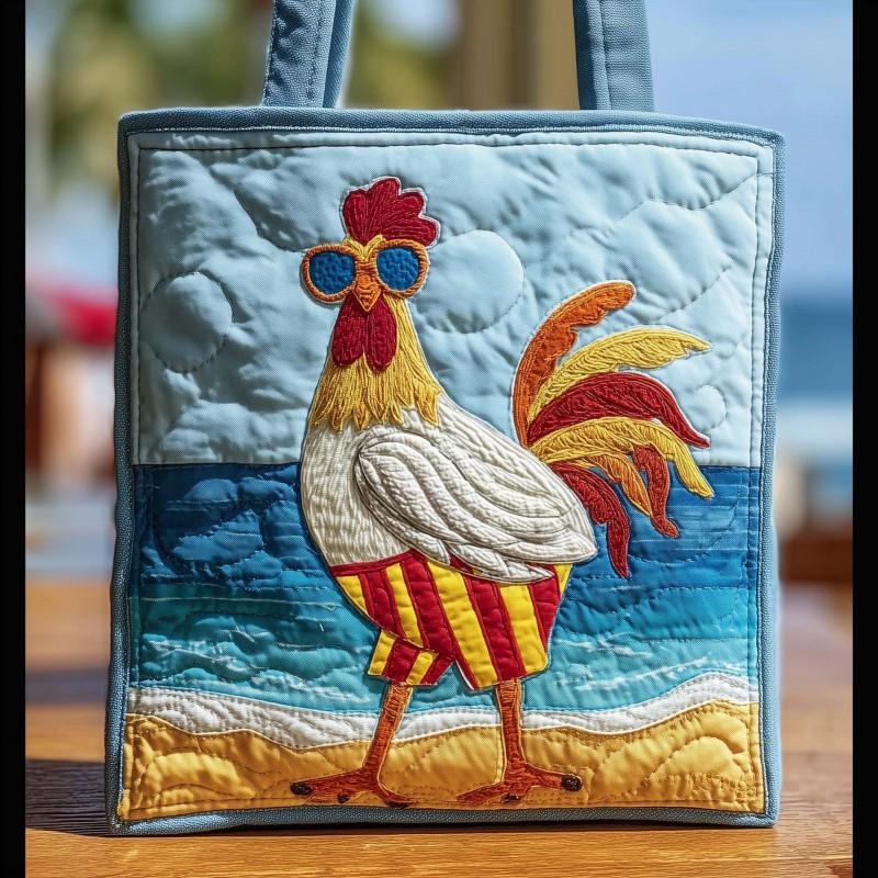 Chick Print Tote Bag 600D Oxford Cloth Shoulder Daily Use