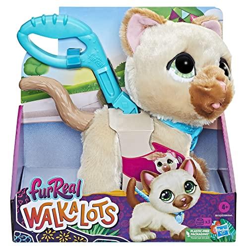 Hasbro FurReal Walking Kitten (Light Brown), an interactive pet that responds to voice and sound, for ages 4 and up, F8132, Authentic