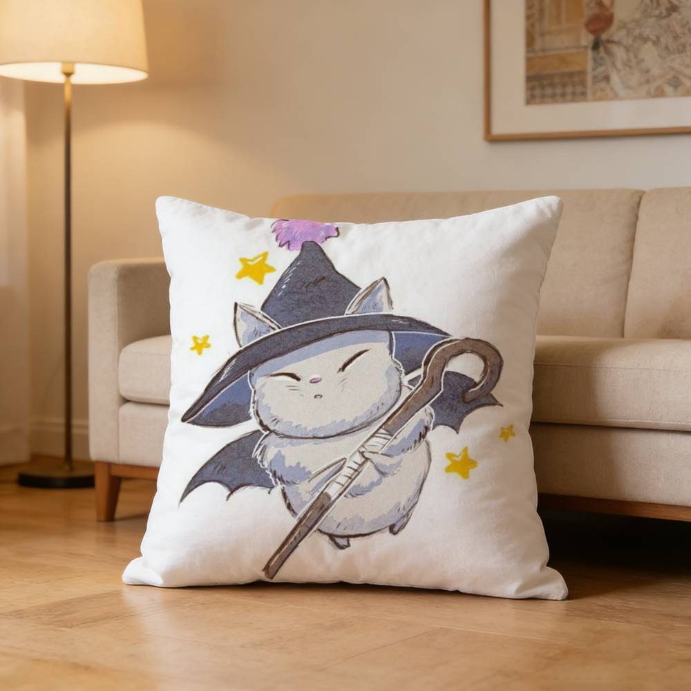 

FFinal Fantasy Moogle FF VII Pillow Case Pattern Printed Pillowcase For Living Room Sofa Cushion Cover 30x30cm