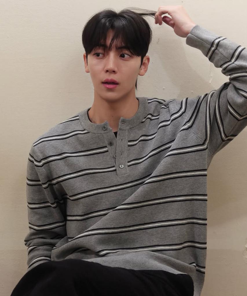 MINDBRIDGE [On] Hazzi Knit Henley Neck Semi-Oversized Daily Knit - 4 Colors