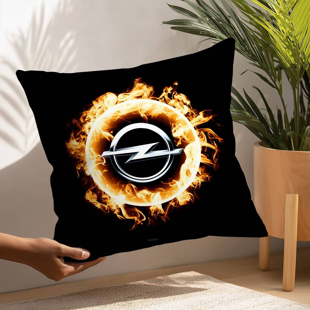 O-OpelsS Car Logo Pillow Case Plush Fabric Soft Pillowcase Double Sided Print Cushion Cover Household Gifts