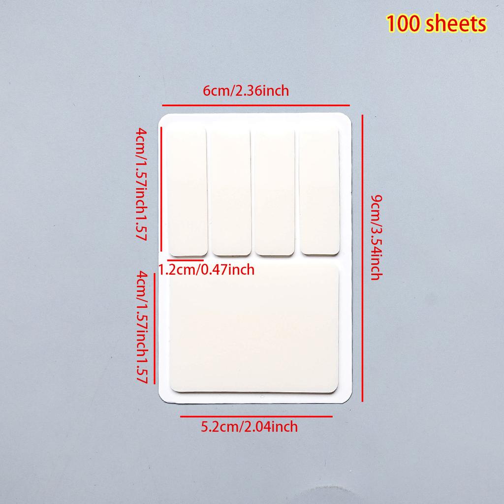 40/80/100/160 Pages Frosted Simple Pure White Index Stickers Transparent Label Stickers DIY Sticky Notes Office School Supplies
