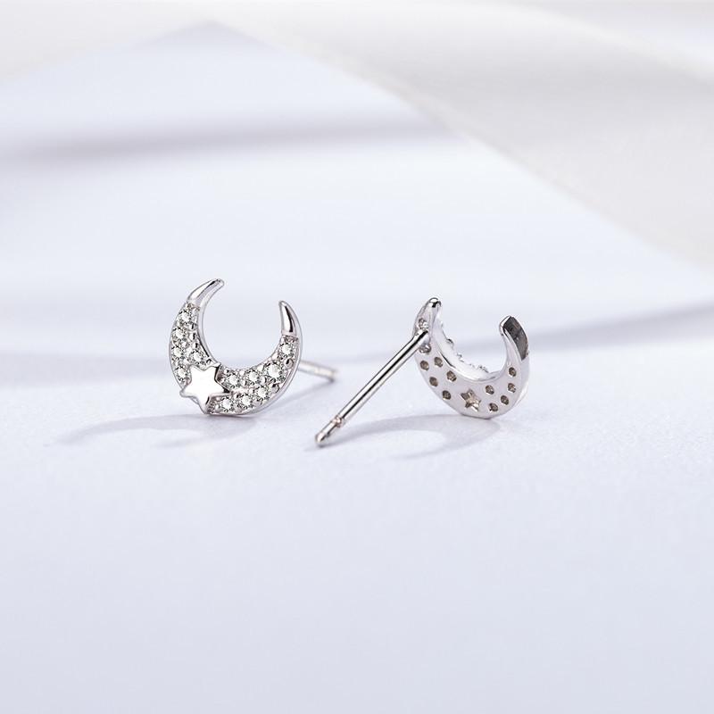 New 925 Sterling Silver Earrings AAA Zircon For Women Exquisite Student Girlfriend Jewelry Accessories Wedding Fashion Gift