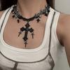 Elegant Dark Themed Crosses Necklace for Gothic Styles Enthusiasts and Trendsetters In Fashion Statement Pieces