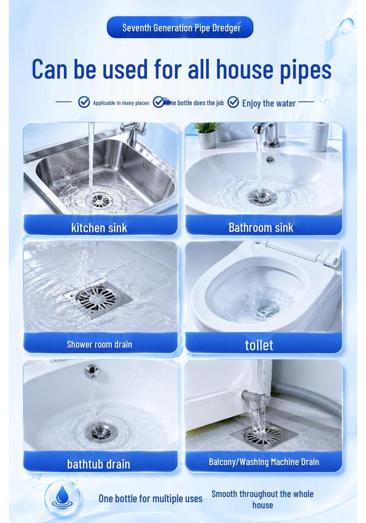 Ping An Datong Pipe Cleaner & Deodorizer for Kitchen, Toilet & Floor Drains