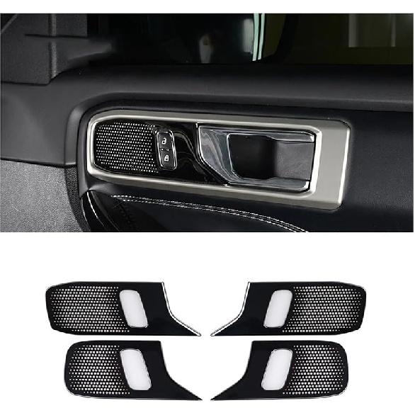 Compatible with Ford Explorer 2020 2021 2022 2023 Car Door Speaker Sticker Cover Stainless Steel Door Handle Horn Trim Auto Accessories (Color : Door