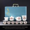 Luxury Jade White Porcelain Kung Fu Tea Set for Home or Office