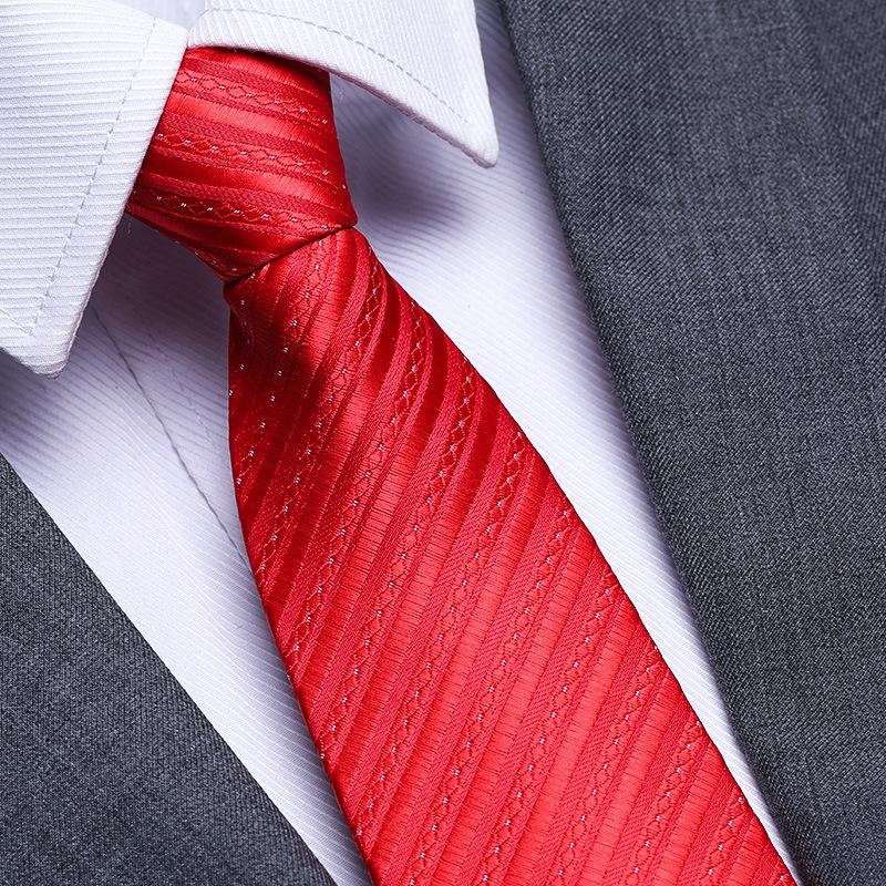 Married Men'S Red Zipper No-Tie Formal Tie Business Black Professional Groom Korean Version One-Pull Tie