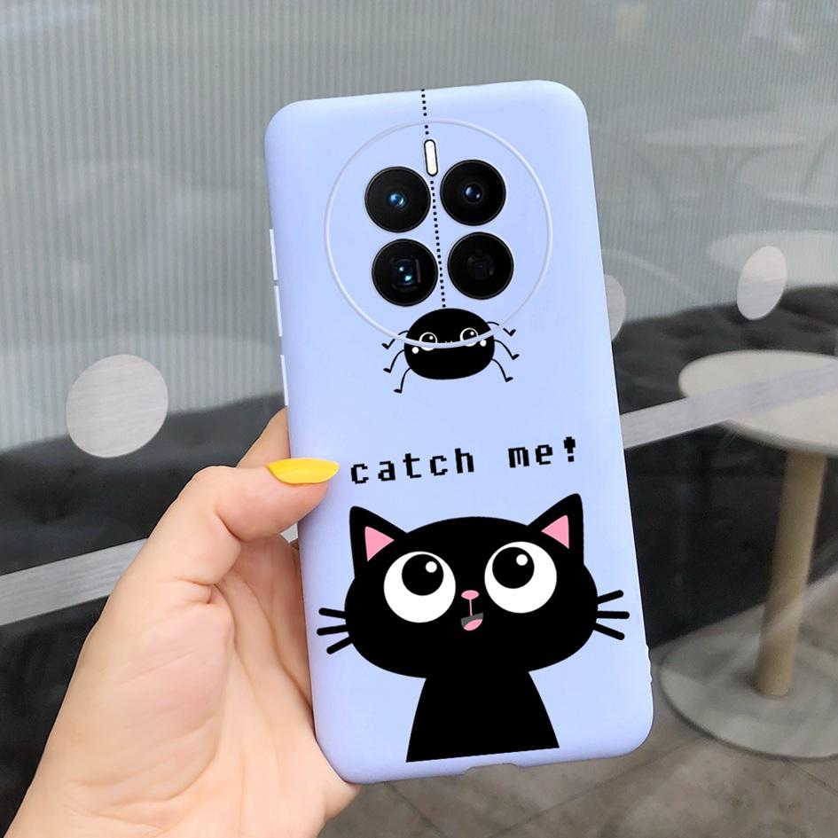 For Huawei Mate 50 Pro Case 2022 Cute Cartoon Cat Painted Soft TPU Protective Cover For Huawei Mate50 Pro DCO-LX9 CET-LX9 Fundas