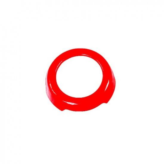Car Console Driving Mode Button Ring Cover For Ford Explorer 2013-19 Bright Red