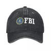Swat F-FBI Logo Buchstabe Herren Damen Baseballkappe Organisation Used Denim Hüte Kappe Vintage Outdoor Alle Jahreszeiten Reise Snapback