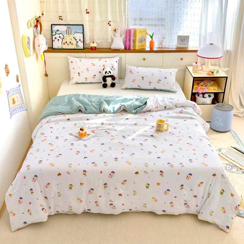 A klasės kūdikių lygio plauta medvilnė ir sojos pluoštas vasarinė vėsinanti antklodė