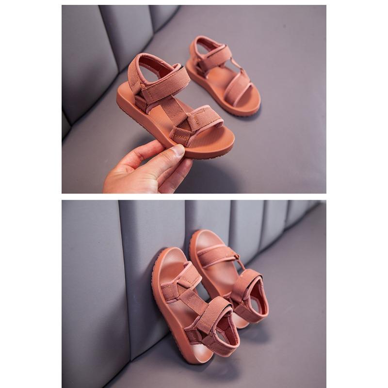 New Summer Kids' Shoes - Unisex Casual Beach Sandals with Webbing, Fashionable & Simple Open-Toe Style for Boys & Girls