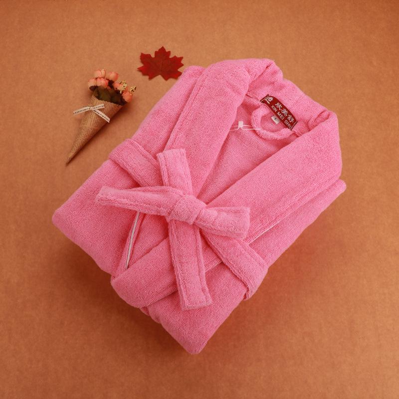 Unisex Pure Cotton Thick Bathrobe for Home, Hotel, and Salon Use