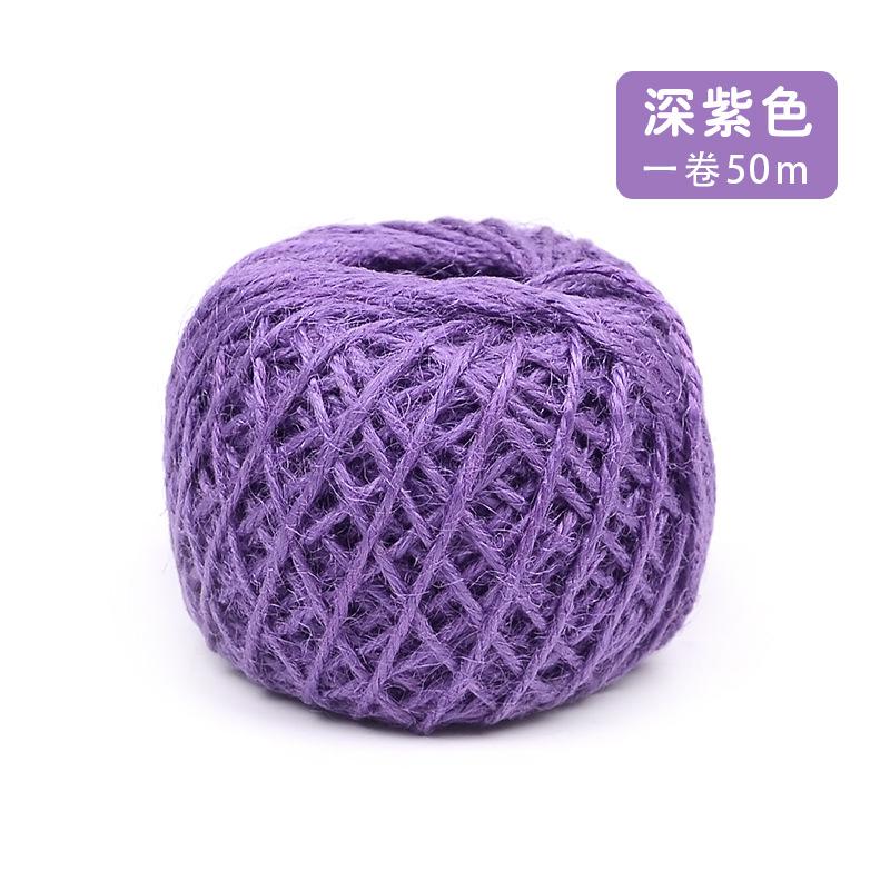 Color Hemp Rope Diy Hand-Woven Decorative Retro Style Photo Clip Jute Rope 50 Meters