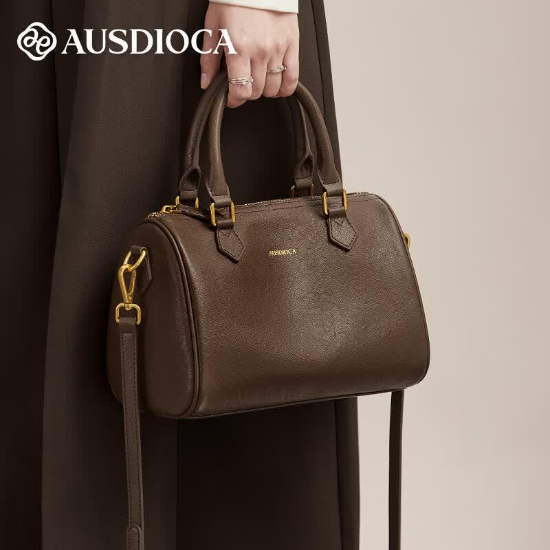 AoDiJia Women s Genuine Leather Boston Crossbody Bag