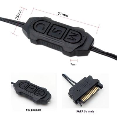 Manual Operation Color Controller With Multiple Lighting Mode ARGB Synchronization 5V 3Pin Connection Mini Size
