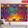 2D Flat Banners Happy Diwali  Multipurpose Decoration for Festival Party  Yard  Studio  Home and Garden Celebrations