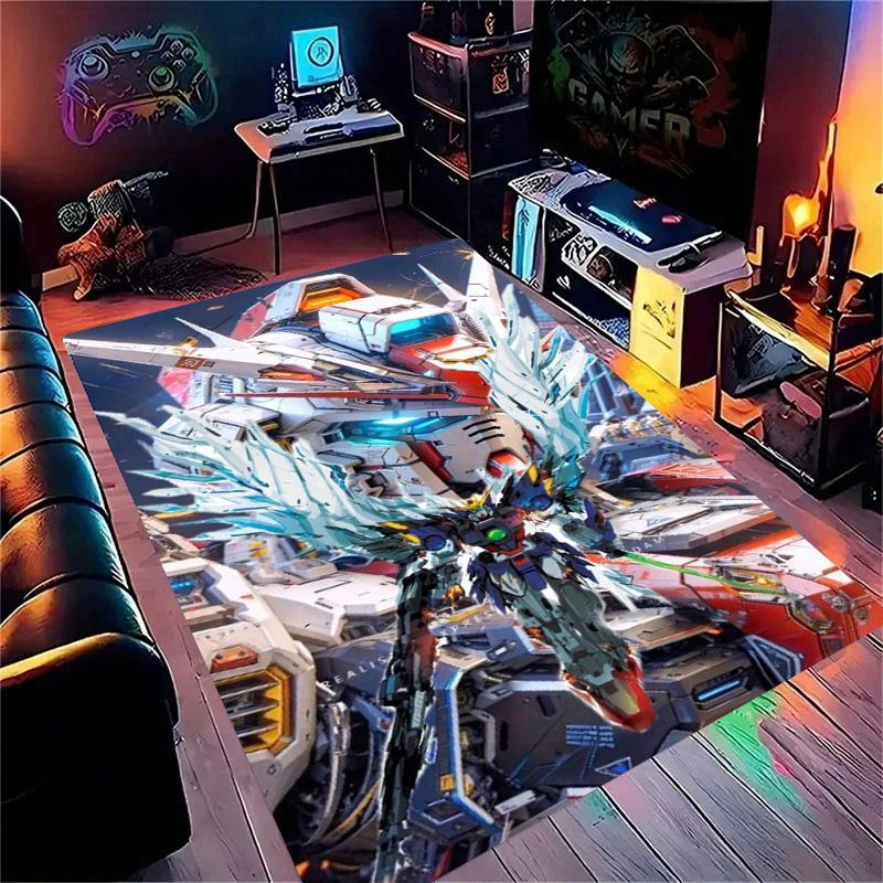 G-Gundam-m Cartoon Robot Gift Carpet Rug for Bedroom Living Room Home Sofa Decoration Kids Game Play Decor Floor Mat