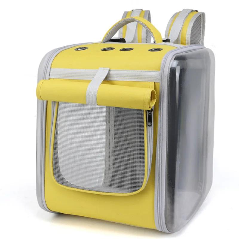 Transparent Dogs Cats Carriers Breathable Backpack Acrylic Space Capsule Puppy Kitten Bag Outdoor Travel Portable Pet Supplies