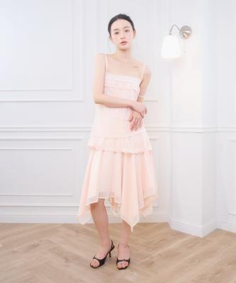BELLIALEU Dear Lace Top Coral Pink