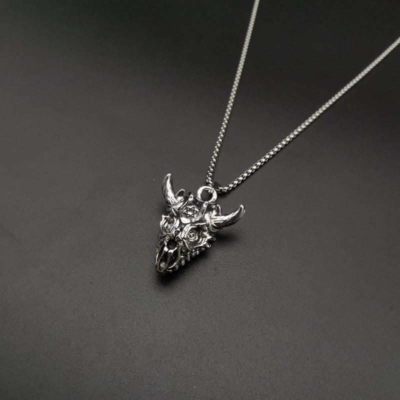 

Ретро Хип-Хоп Панк Ожерелье из Нержавеющей Стали с Черепом Мужское Рок Личность Длинное Ожерелье с Подвеской Хэллоуин Украшение Вечеринка Ювелирные Изделия