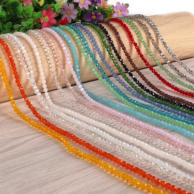 100Pcs 4mm Glass Crystal Round Loose Ball Beads for DIY Jewelry Making