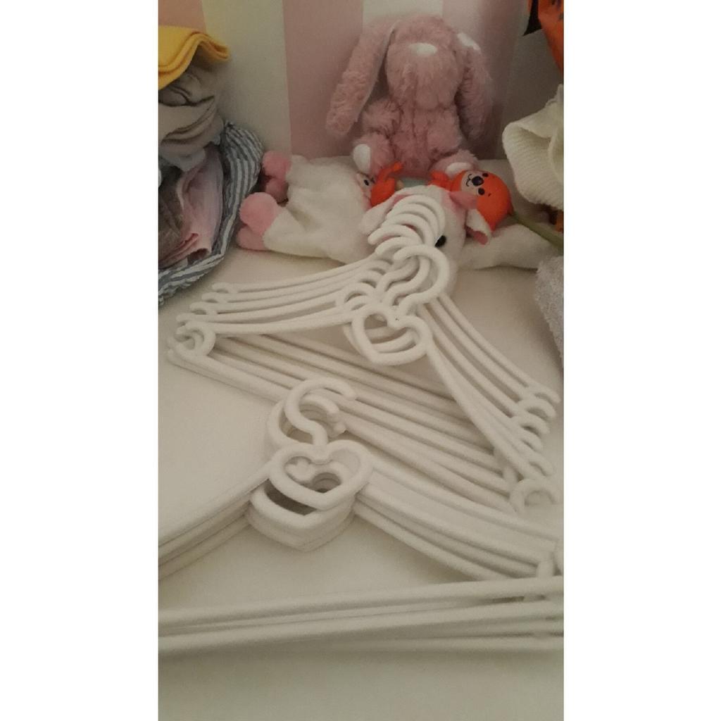 Baby Clothes Hanger 12 Pieces White Baby Clothes Hanger With Hearts