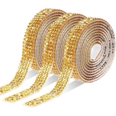 Nastro con Strass Scintillanti da 3 Yard per Decorazioni di Compleanno e Matrimoni Nastri con Strass per Decorazione di Torta e Candele