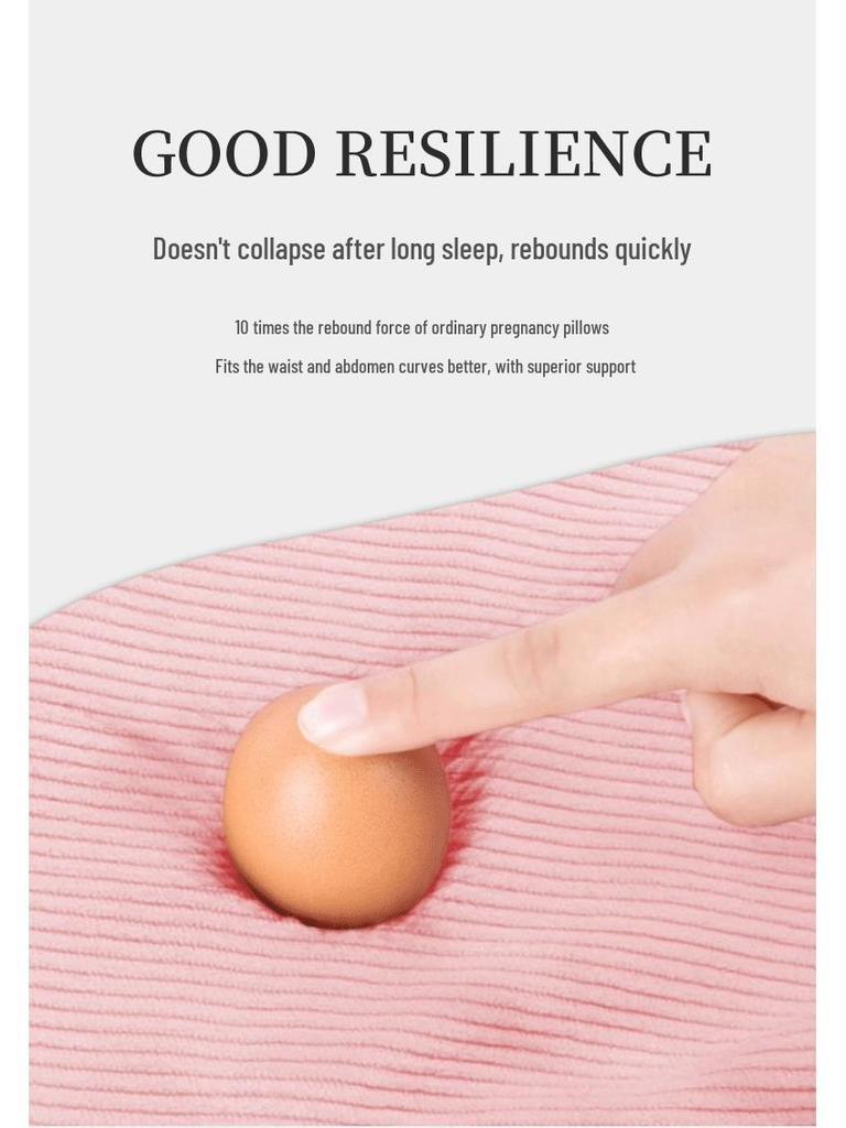 Maternity U-Shaped Pregnancy Pillow with Belly and Back Support for Side Sleepers